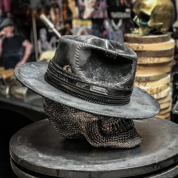 "Harvester of Sorrow" Handmade Skull Hat