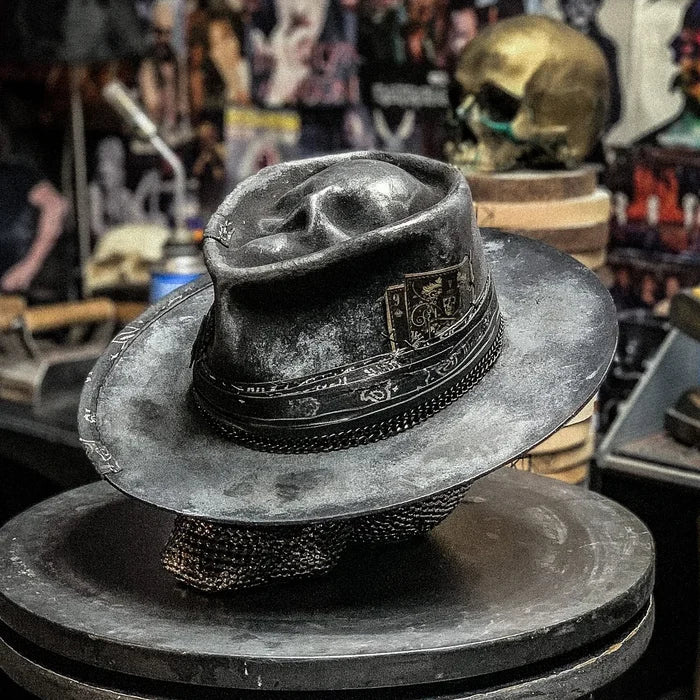 "Harvester of Sorrow" Handmade Skull Hat