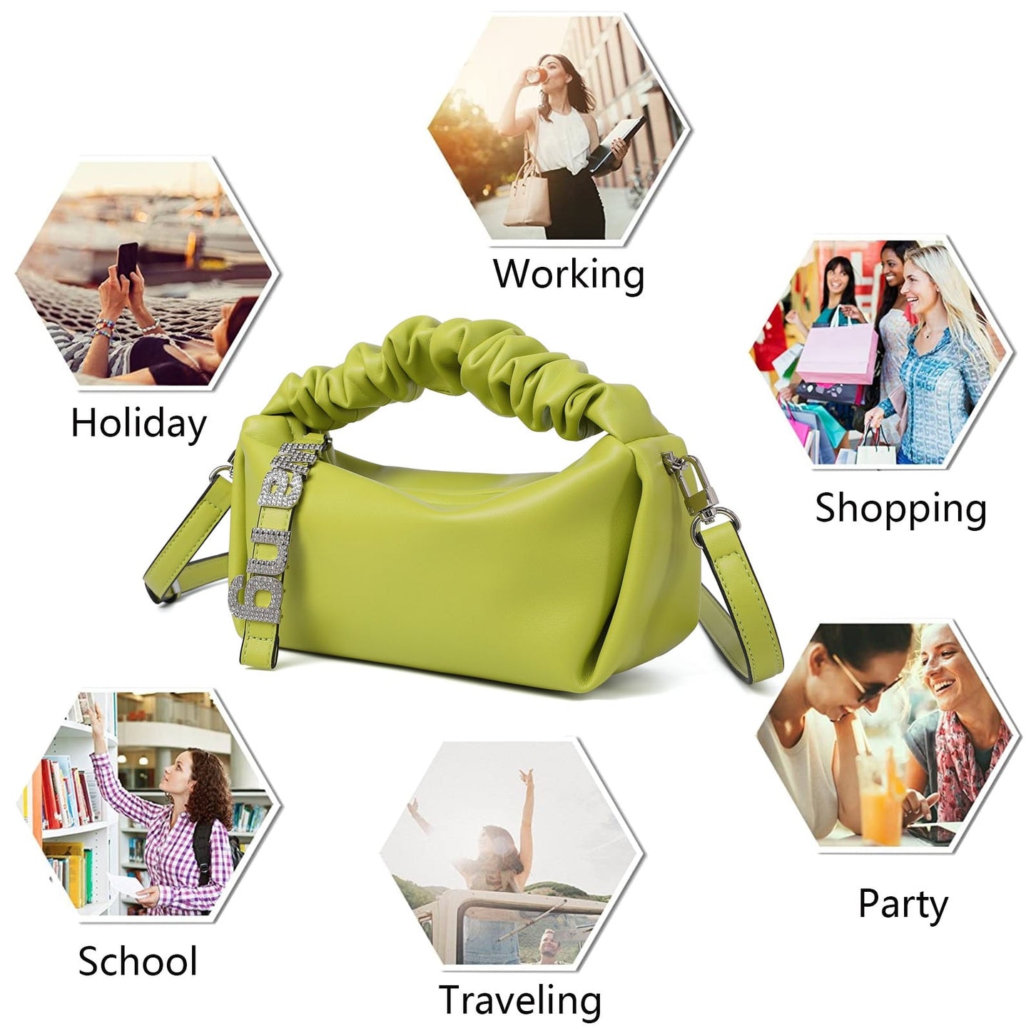 Women Small Soft Shoulder Handbag