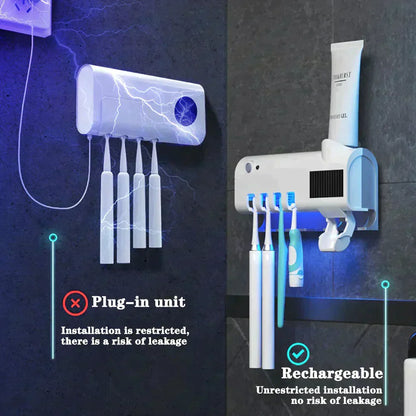 Solar Toothbrush Dispenser Holder