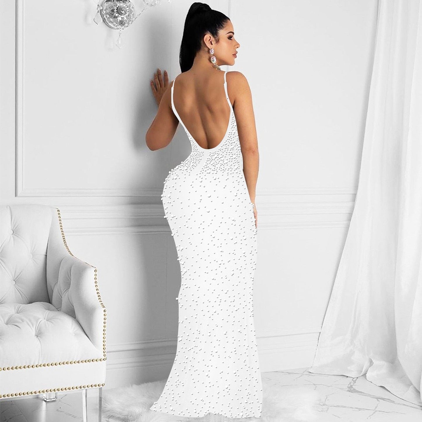 Backless Midnight Long Dresses